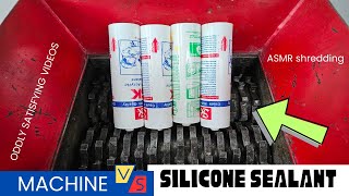 Silicone Sealant vs Fast Shredder Machine | ASMR Shredding