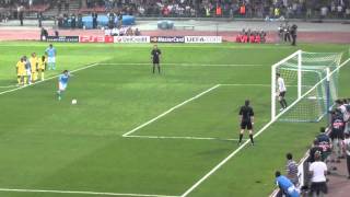 Napoli Villareal 2 - 0 - Rigore di Cavani Live dal San Paolo - 27/09/2011