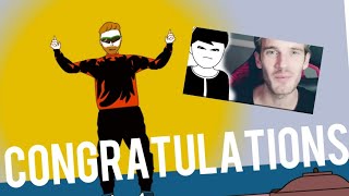 Pewdiepie's Congratulations but 2sec animated