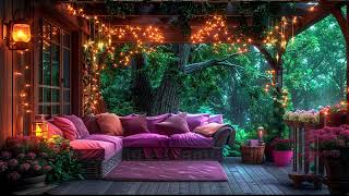Cozy up by the soothing sounds of rain falling outside lull you into a state of deep relaxation
