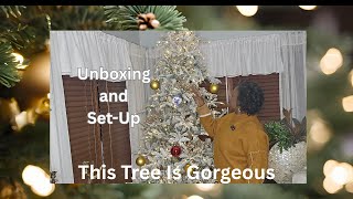 “The Most Stunning King of Christmas Flocked Tree! Unboxing and Set-Up