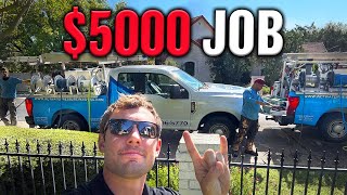 Day in The Life Of Owning A Pressure Washing Business | $5000 Day