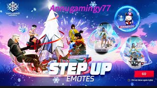 Free fire event STEP PU EMOTES ANNU gaming77 