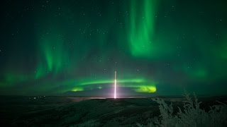 Rockets Launched into the Northern Lights in 4K Ultra HD