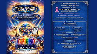 🔴 LIVE :- World Record Event | Raising Awareness on Breast Cancer | Sree Balaji College of Nursing