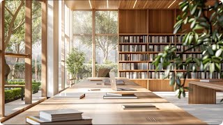 Quiet Library Ambience │ Soft White Noise, Typing & Page Turns │ Natural Focus Background