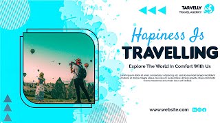 Travel Agency Banner Design | Adobe Photoshop Tutorial