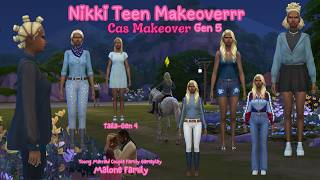 Nikki Teen Makeover | Malone Legacy Diaries | Sims 4 Cas Makeover