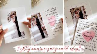 DIY Anniversary Memory Card 💕 | 1 Year Love Photo Card Surprise That Will Make Anyone Emotional