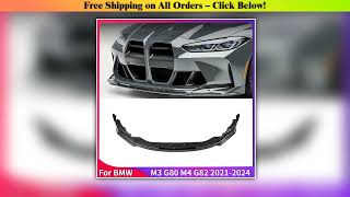 For BMW M3 G80 M4 G82 2021-2024 Front Bumper Lip Spoiler Diffuser Splitters Body Kit Aprons Cover