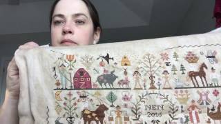 Nicole's Needlework: FlossTube #18 - Stitching and Knitting WIPs