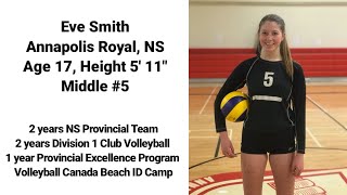 Eve Smith - Middle - Volleyball Recruitment Video, Class of 2022