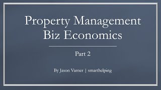 Property Management Business: Live Financial Modeling Part 2