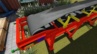 Trough Belt Conveyor design with Sketchup & Lumion Rendering