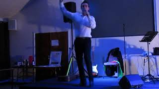 Pete Storm is Cliff Richard performing Move It 13.04.24 Sidcup Rugby Club