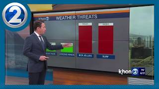 KHON2 Hawaii Weather:  Heavy rain and strong wind threat ends, light windward showers for the weeken