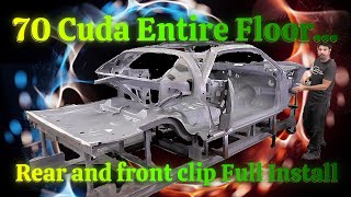 70 Cuda Frame Rails, torsion crossmember, floor pan, toe pan, firewall, inner fenders and rear clip