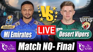 ILT20 Score 2025 | MI Emirates vs Desert Vipers Final Commentary & Crickat Analysis