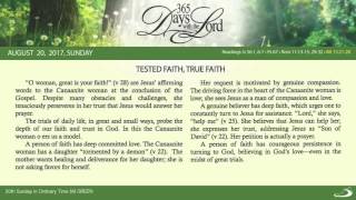 August 20, 2017 Daily Bible Reading with text and narration JESUS AND THE CANAANITE WOMAN