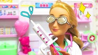 Barbie Ambulance Toy & Rapunzel Hospital Story