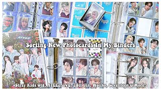 Sorting New Photocards In My Binders 96 ✰ Stray Kids Ot8, ATEEZ, IVE, ZB1, Jin, Wonho, SVT & More!