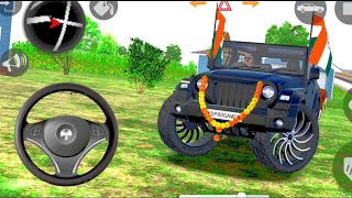 Popular Mahendra Black Thar😈 Offroad Driving | Indian Cars Simulator 3D #gadiwalagame #india 