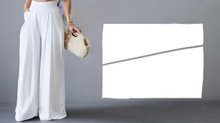 ✂️Amazing Trousers with Only 1 Meter of Fabric | Patternless Cutting ✅