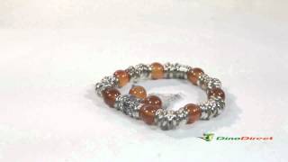 Indian Red Gemstones Silver Toggle Sweetie Bracelet A3212000DA00