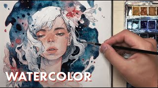 WATERCOLOR // Painting the Last Page in my Sketchbook