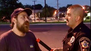 Cops Tv show Passaic county New Jersey. Officer Papi loses his cool with passenger. (2003).