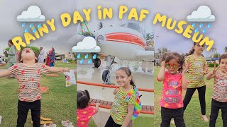 PAF Meseum Karachi enjoying with sisters ✈️️  barish ho gaye 🥰