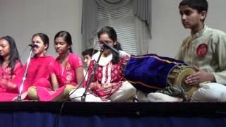 Arjuna playing Mridugam for the RamaNavami Program on March 29, 2015 at Chinmaya Mission Chicago