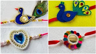 4 Rakhi making ideas at home for school competition/easy rakhi making at home/homemade rakhi making