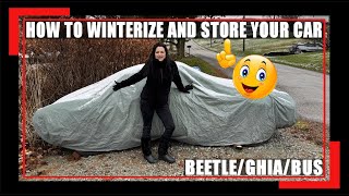 HOW TO Safely Winterize & Store Your VW Beetle & Other Cars - VW Bug - Karmann Ghia - VW Bus - Baja