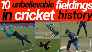 Top 10 Unbelievable Fielding Efforts in Cricket History Amazing Video By Malik Sports[
