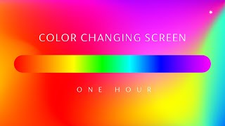 LED LIGHTS ✼ Smooth Rainbow Color Changing Screen ~ With Lofi Hip Hop Music ~ ONE HOUR