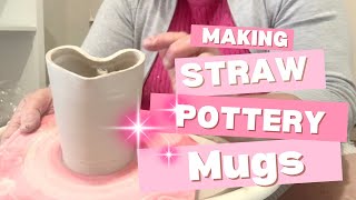 Making DIY ceramic straw drinking mugs