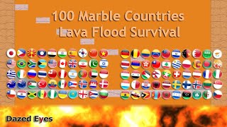 Marble Race Country Lava Flood Survival Race | Dazed Eyes
