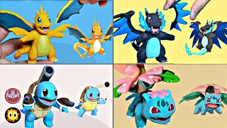 Mega pokemon fusion Figures Making - Charmander Bulbasaur Squirtle @Digipoke Draw