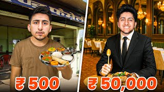 ₹500 vs ₹50,000 Food Challenge with My Brother – Who Eats Better? 😳🔥