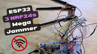 ESP32 2.4GHz Pentesting Tool with 3 NRF24 Modules