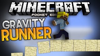 GRAVITY RUNNER!!! - Parkour Speedrun on Falling Sand!! - Minecraft Pocket Edition