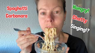 ASMR Spaghetti Carbonara | Whispered Mukbang Eating Sounds