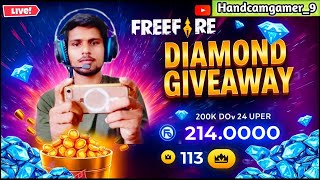 AAKIB BOSS Live Giveaway  With Subscribers ||  Win 10K Diamonds #freefire #livestream #shortlive