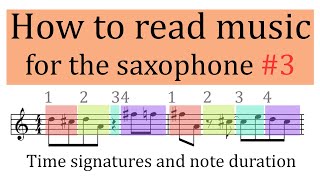 How to read music for the saxophone #3