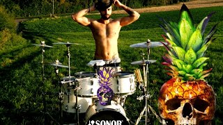 Drumfield 2019 - Drumröschen Street drumming #drums #streetdrummer #pineapple #skull