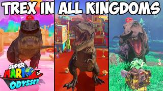 Trex in ALL KINGDOMS Challenge! Mario Odyssey