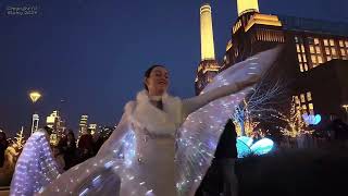 Battersea Power Station Light Festival, London, UK, Jan-Feb 2024 - Butterfly Ballerinas