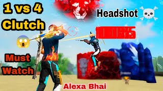 "🔥 EPIC 1v4 CLUTCH in Free Fire MAX | Custom Room Domination!"