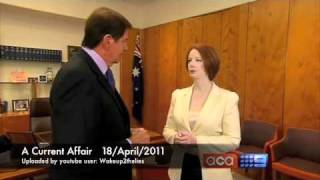 Julia Gillard tells pensioners it's her carbon tax or poverty